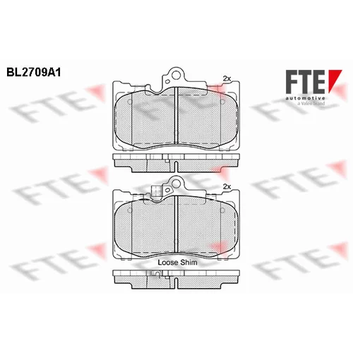 Sada brzdových platničiek kotúčovej brzdy FTE 9010935