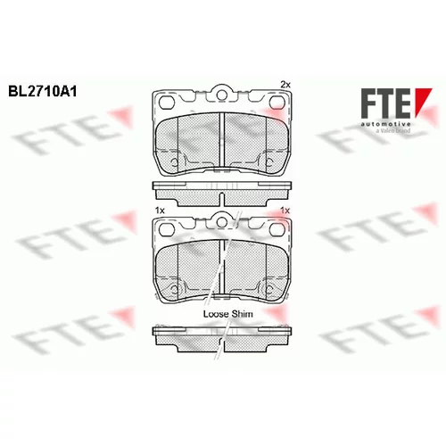 Sada brzdových platničiek kotúčovej brzdy FTE 9010936