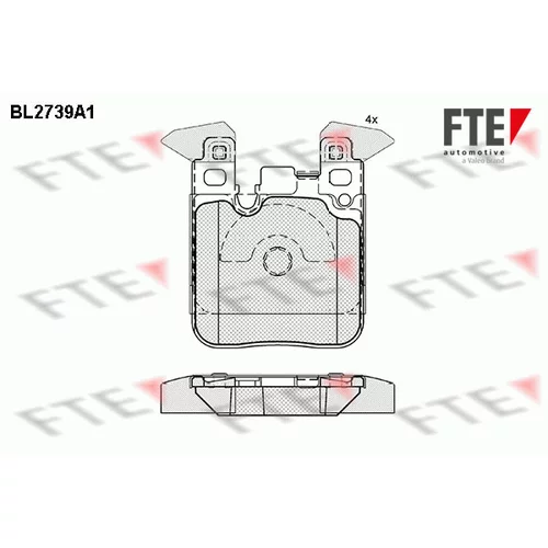 Sada brzdových platničiek kotúčovej brzdy FTE 9010953
