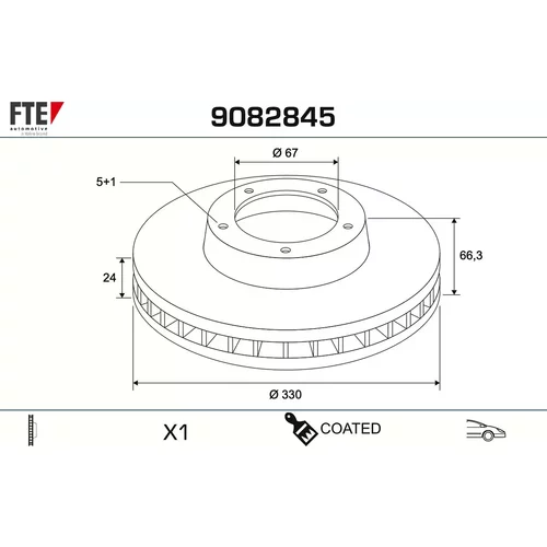 Brzdový kotúč FTE 9082845