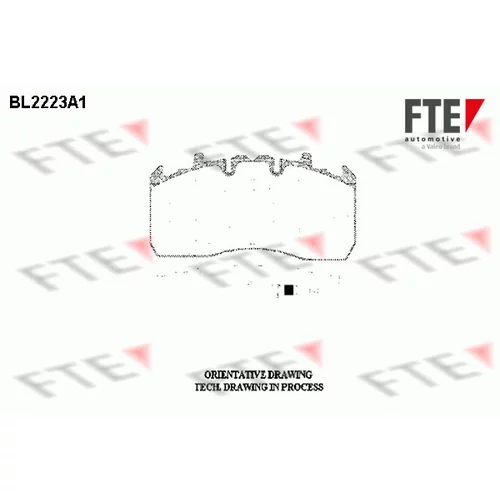 Sada brzdových platničiek kotúčovej brzdy FTE 9500076