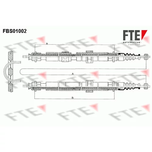 Ťažné lanko parkovacej brzdy FTE FBS01002