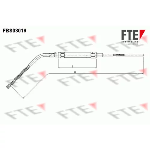 Ťažné lanko parkovacej brzdy FBS03016 /FTE/
