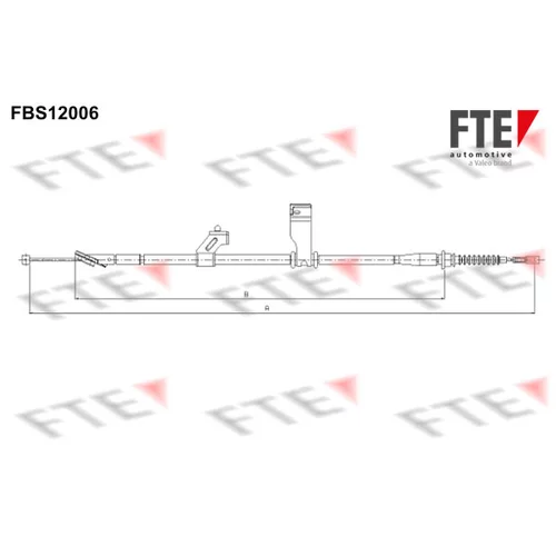 Ťažné lanko parkovacej brzdy FTE FBS12006