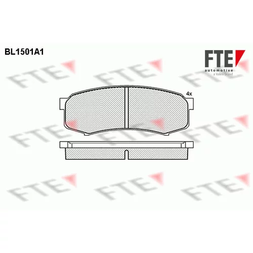 Sada brzdových platničiek kotúčovej brzdy FTE 9010225