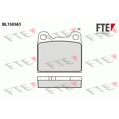 Sada brzdových platničiek kotúčovej brzdy FTE 9010242