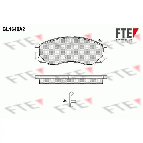 Sada brzdových platničiek kotúčovej brzdy FTE 9010263