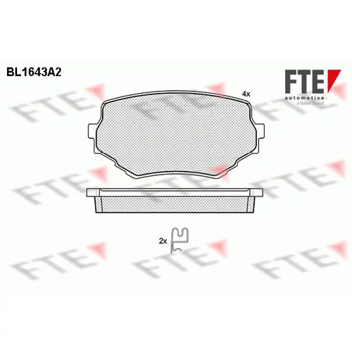 Sada brzdových platničiek kotúčovej brzdy FTE 9010264