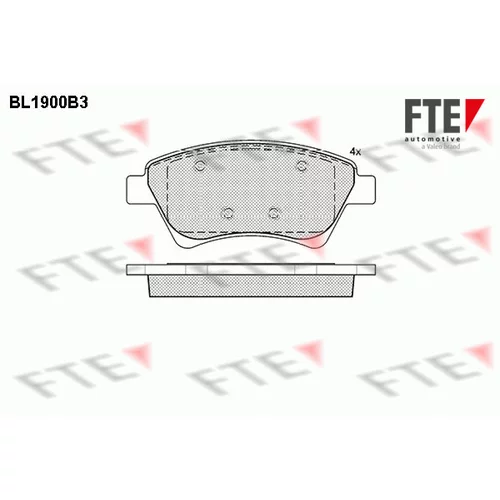 Sada brzdových platničiek kotúčovej brzdy FTE 9010489