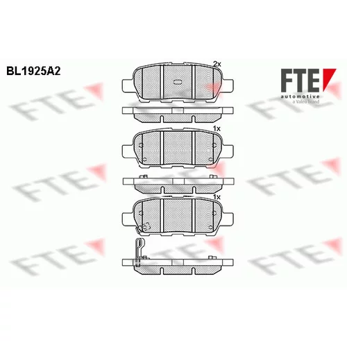 Sada brzdových platničiek kotúčovej brzdy FTE 9010511