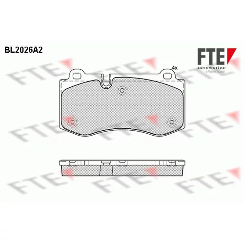 Sada brzdových platničiek kotúčovej brzdy FTE 9010614
