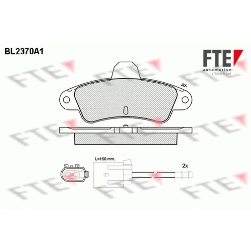 Sada brzdových platničiek kotúčovej brzdy FTE 9010713