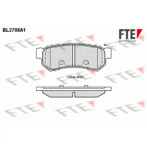 Sada brzdových platničiek kotúčovej brzdy FTE 9010934