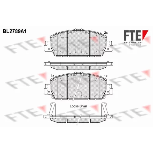 Sada brzdových platničiek kotúčovej brzdy FTE 9010983