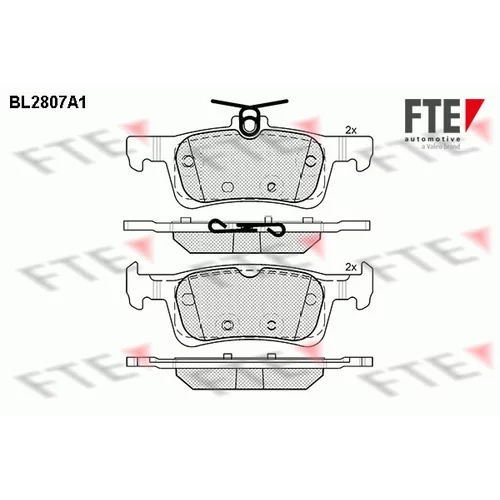 Sada brzdových platničiek kotúčovej brzdy FTE 9010996