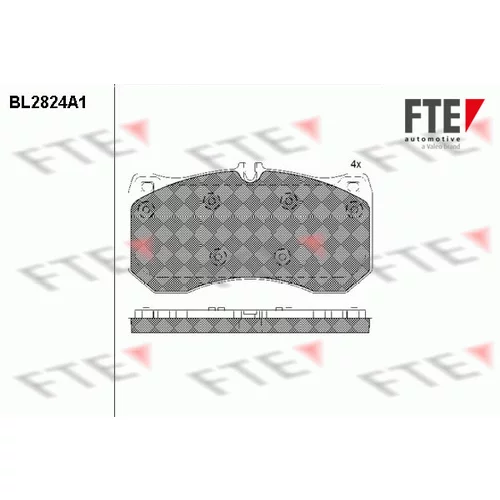 Sada brzdových platničiek kotúčovej brzdy FTE 9011006