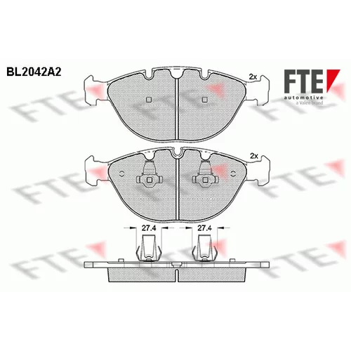 Sada brzdových platničiek kotúčovej brzdy FTE 9011058