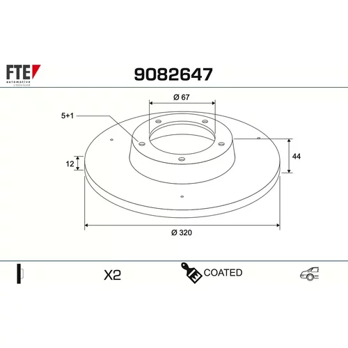 Brzdový kotúč FTE 9082647