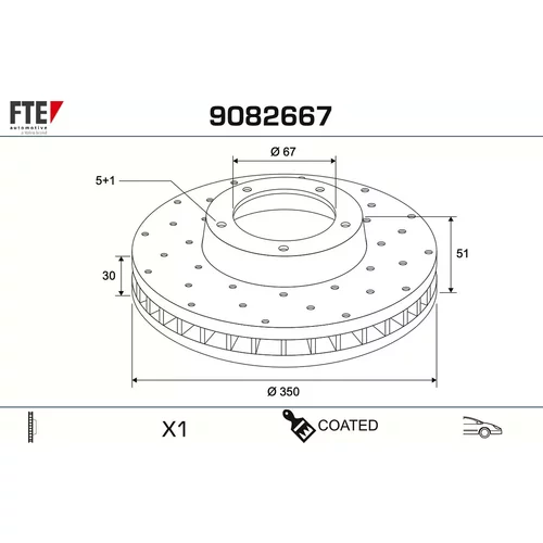 Brzdový kotúč FTE 9082667