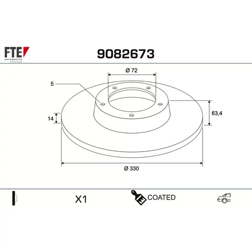 Brzdový kotúč FTE 9082673