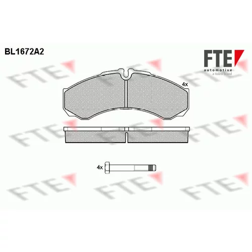 Sada brzdových platničiek kotúčovej brzdy FTE 9500002