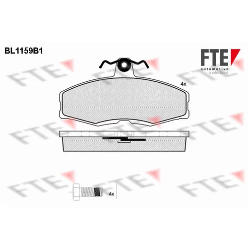 Sada brzdových platničiek kotúčovej brzdy FTE BL1159B1