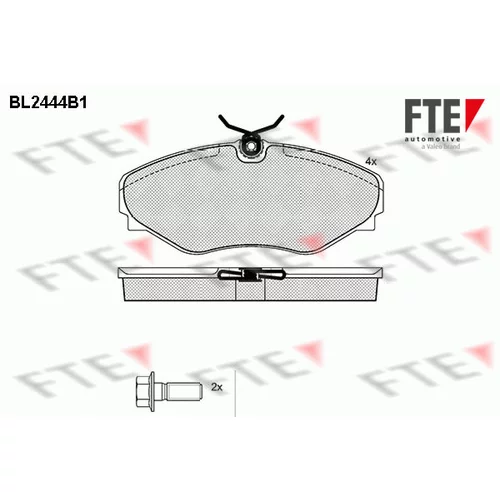 Sada brzdových platničiek kotúčovej brzdy FTE BL2444B1