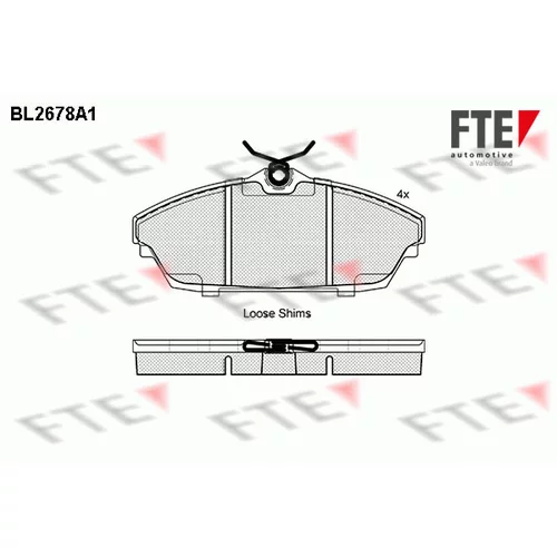 Sada brzdových platničiek kotúčovej brzdy FTE BL2678A1