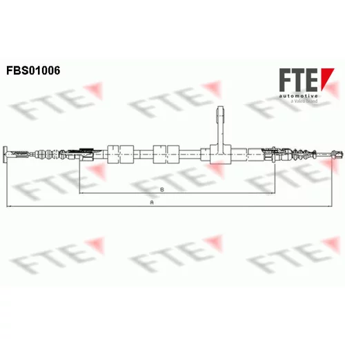 Ťažné lanko parkovacej brzdy FTE FBS01006
