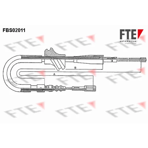 Ťažné lanko parkovacej brzdy FTE FBS02011