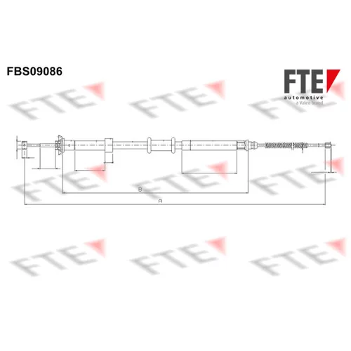 Ťažné lanko parkovacej brzdy FTE FBS09086