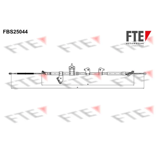 Ťažné lanko parkovacej brzdy FTE FBS25044