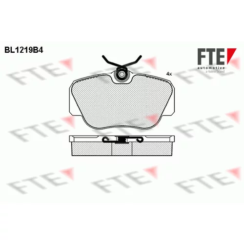 Sada brzdových platničiek kotúčovej brzdy FTE 9010065