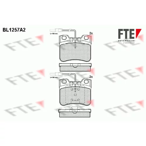 Sada brzdových platničiek kotúčovej brzdy FTE 9010080