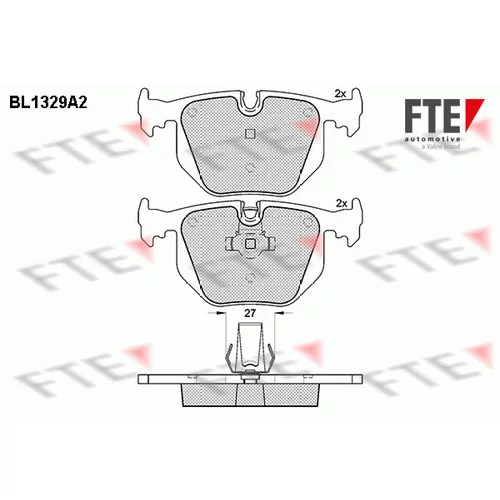 Sada brzdových platničiek kotúčovej brzdy FTE 9010122