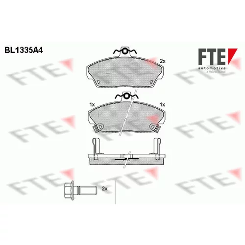 Sada brzdových platničiek kotúčovej brzdy FTE 9010124