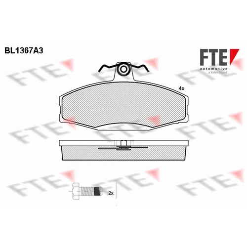 Sada brzdových platničiek kotúčovej brzdy FTE 9010144