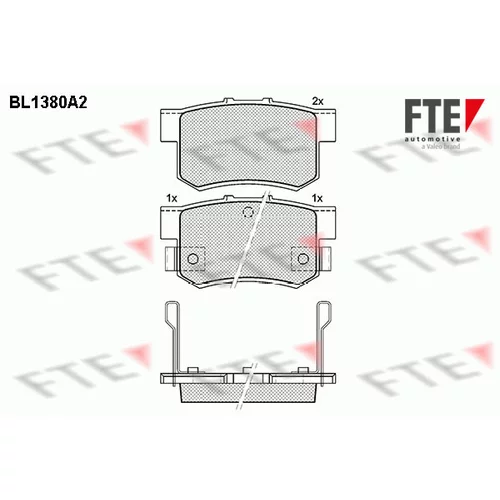 Sada brzdových platničiek kotúčovej brzdy FTE 9010154
