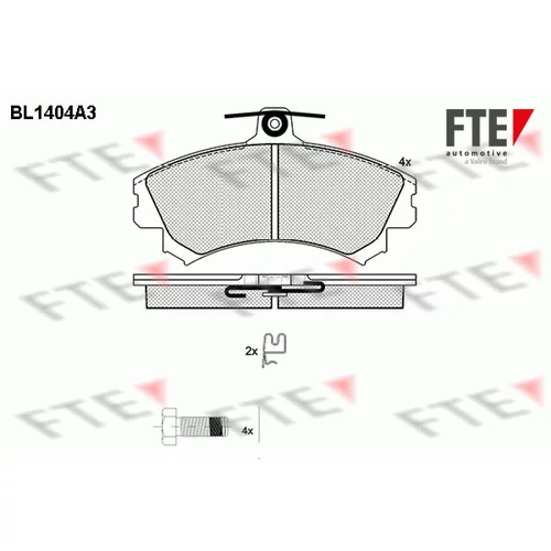 Sada brzdových platničiek kotúčovej brzdy FTE 9010176