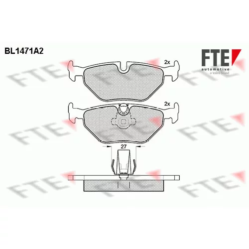 Sada brzdových platničiek kotúčovej brzdy FTE 9010199