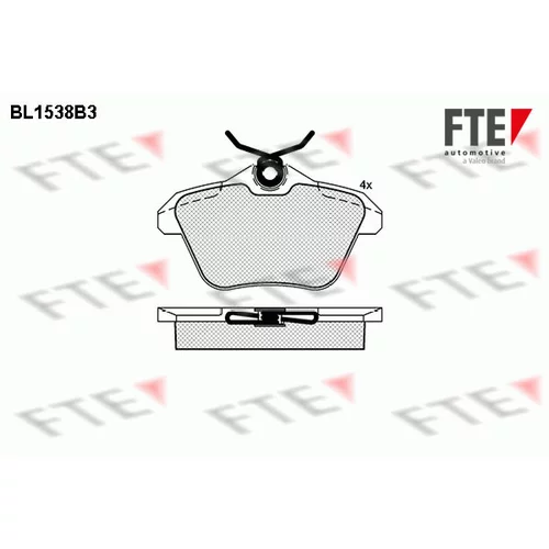 Sada brzdových platničiek kotúčovej brzdy FTE 9010238