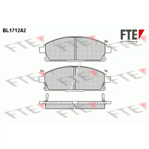 Sada brzdových platničiek kotúčovej brzdy FTE 9010313