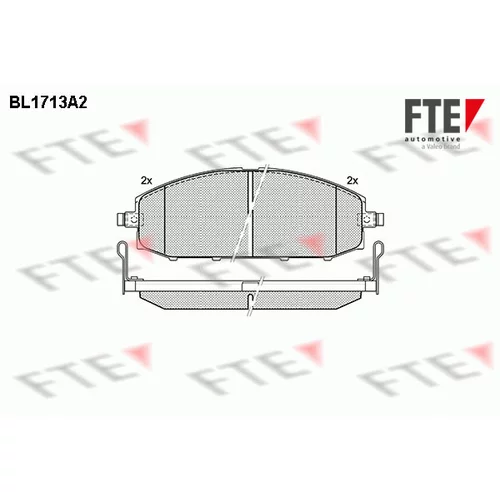 Sada brzdových platničiek kotúčovej brzdy FTE 9010314