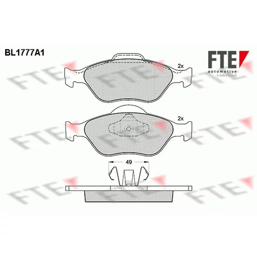 Sada brzdových platničiek kotúčovej brzdy FTE 9010348
