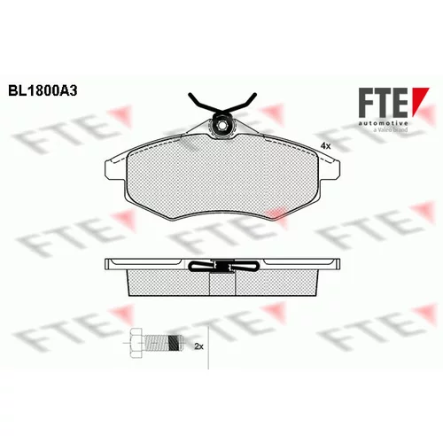 Sada brzdových platničiek kotúčovej brzdy FTE 9010372