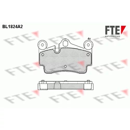 Sada brzdových platničiek kotúčovej brzdy FTE 9010402