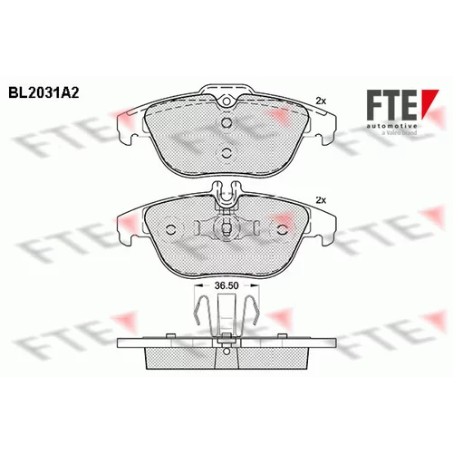 Sada brzdových platničiek kotúčovej brzdy FTE 9010617