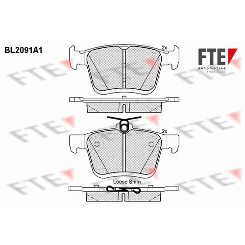 Sada brzdových platničiek kotúčovej brzdy FTE 9010676