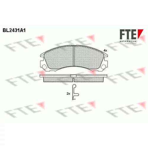 Sada brzdových platničiek kotúčovej brzdy FTE 9010731