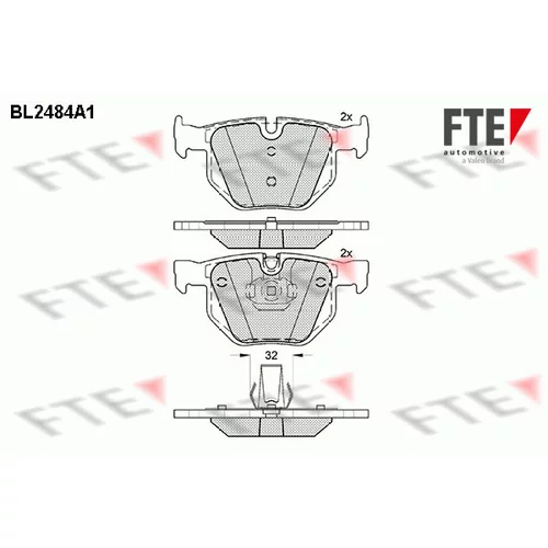 Sada brzdových platničiek kotúčovej brzdy FTE 9010760
